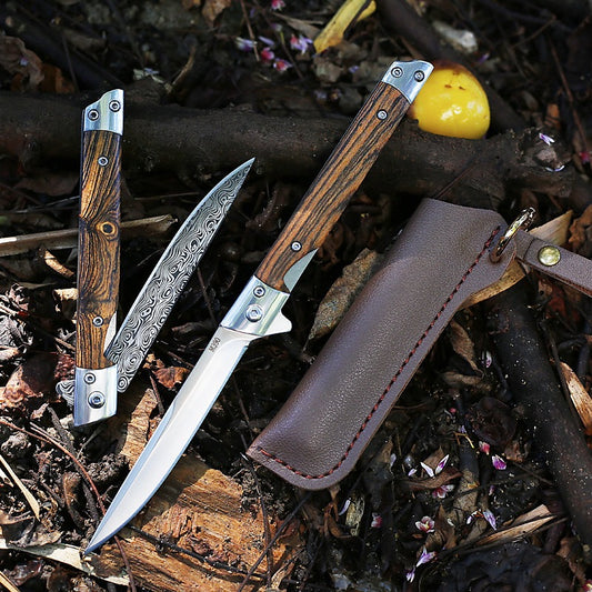 Foldekniv 1 Damaskus el. Blank Stål