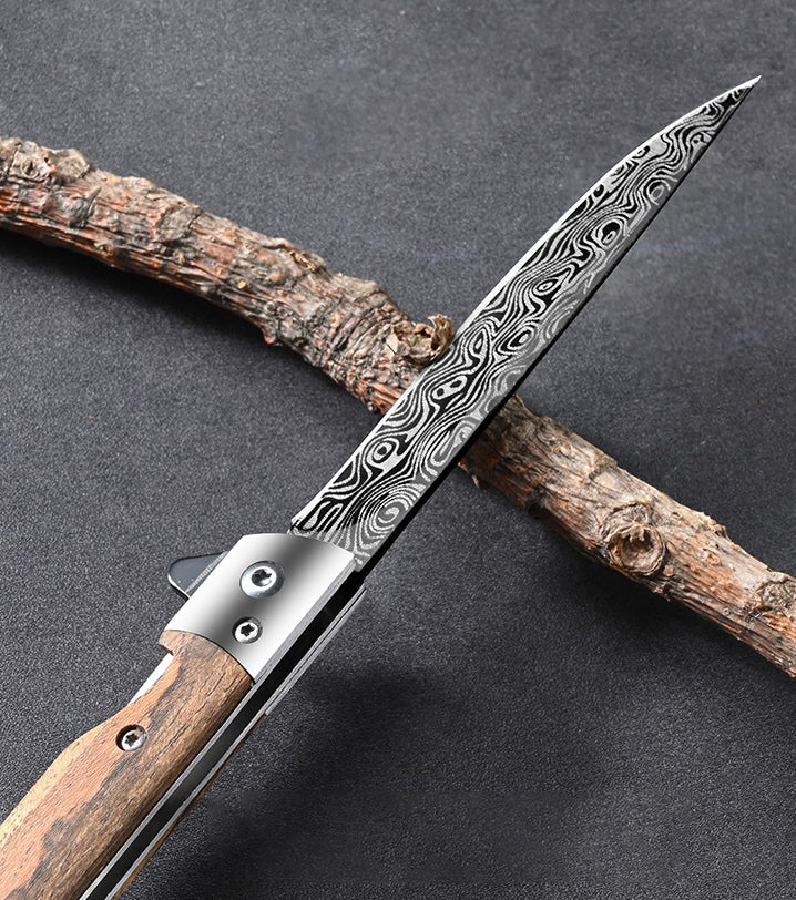 Foldekniv 1 Damaskus el. Blank Stål