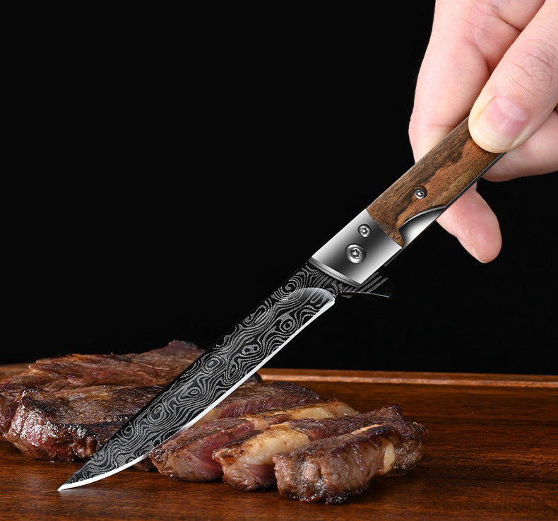 Foldekniv 1 Damaskus el. Blank Stål