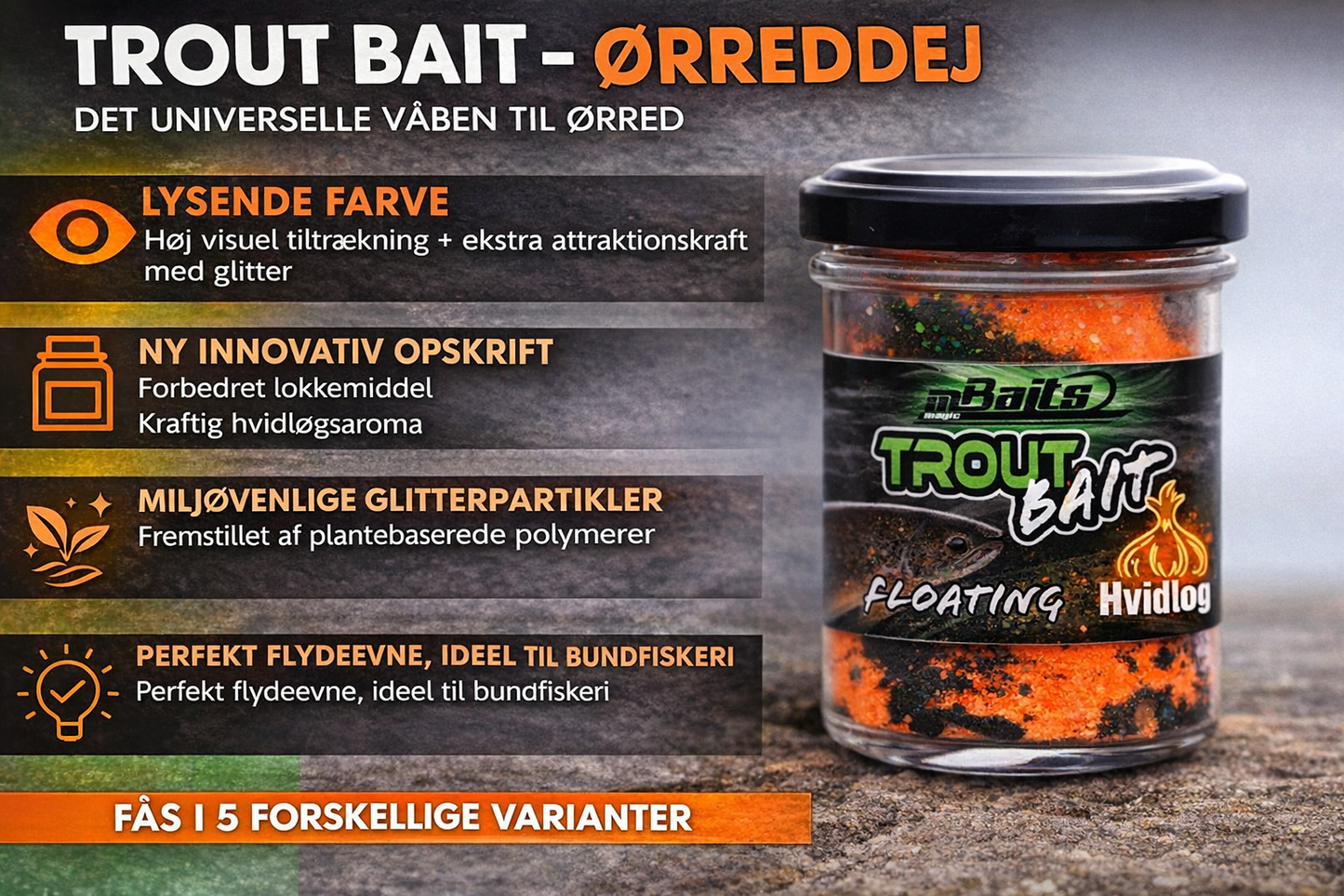 Ørredguf med hvidløg – Flydende ørredagn til put & take